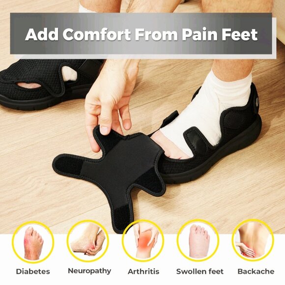 FitVille Mens "EasyTop V5" Recovery Sandal Shoes- Casual Walking- Size: 10W - Picture 14 of 17